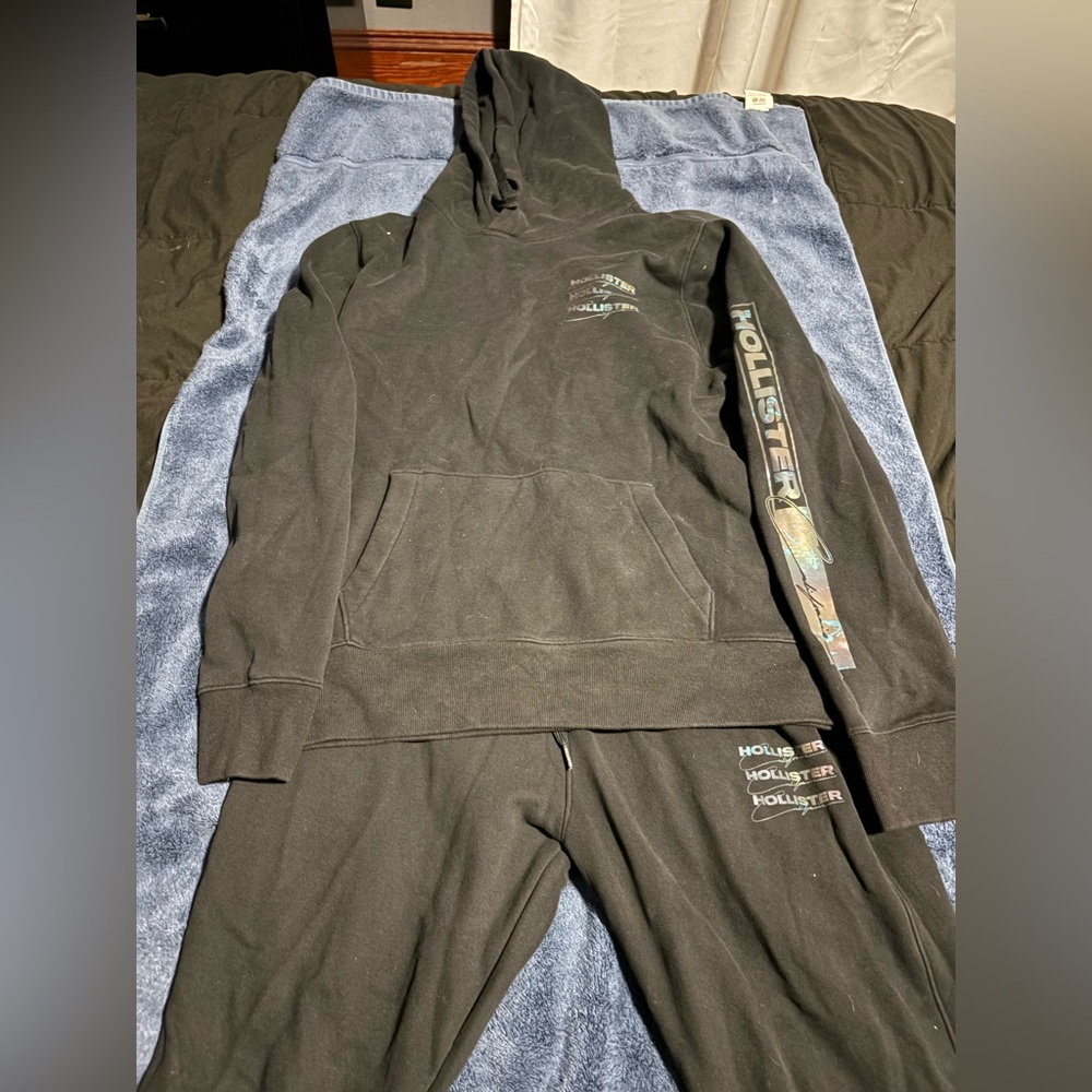 Hollister Black Hoodie and Joggers Set